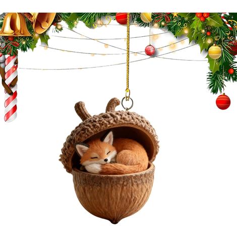 Décorations d'animaux Artisanats en Acrylique de Glands 2D  Décorations pour Sapin de Noël Pour Les Vacances D'Hiver, La Maison, La Salle de Séjour, La Chambre, Le Patio, Le Jardin (1/5)