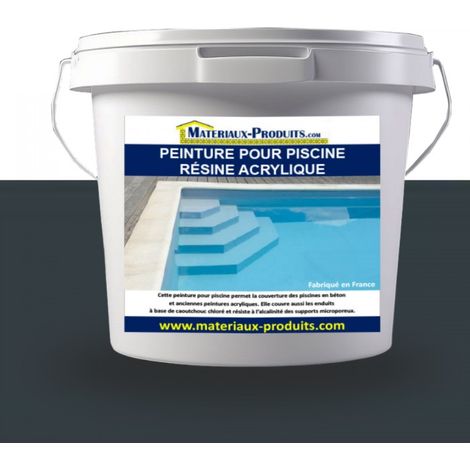 Peinture pour piscine résine Acrylique - 15 L Gris anthracite - MATPRO (1/4)