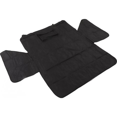 Housse de siège auto chien imperméable anti-rayures Oxford respirant filet protection banquette arrière voiture SUV noir (1/5)
