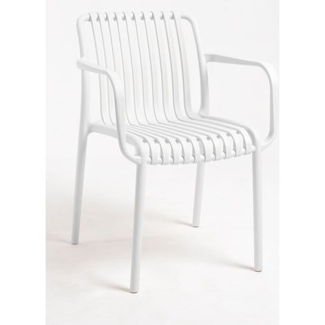 Sillas Jardín - Silla Somer Basic con Reposabrazos - Blanco (1/5)