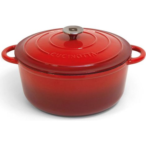La Nordica Pentola Cucinotta Tonda 28 cm con Coperchio Ghisa Smaltata