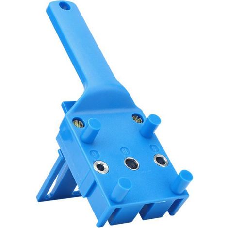 1 Localisateur de forage, Outil de perçage droit, Guide en plastique, Réglable 0-50mm, Pour travail du bois (1/5)