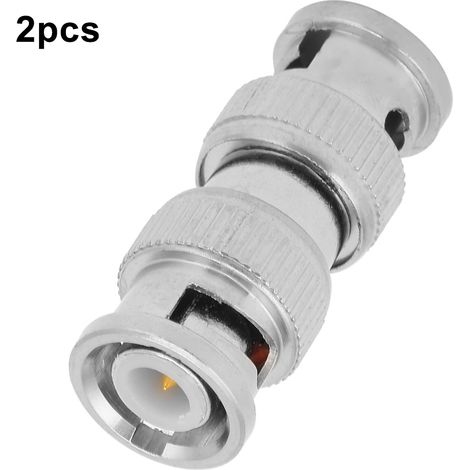 Adaptateur RF avec 2 connecteurs coaxiaux BNC mâle vers BNC mâle (M/M) pour caméra de sécurité CCTV (1/5)