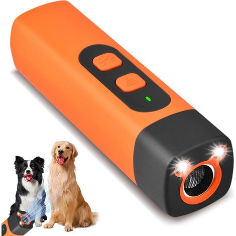 Ultraschall-Gerät zur Abwehr von Hundebellen, Antibellgerät mit LED-Taschenlampe, tragbares und sicheres Hundetrainingsgerät, korrigiert unerwünschtes Verhalten bei Hunden im Haus und im Freien (1/5)