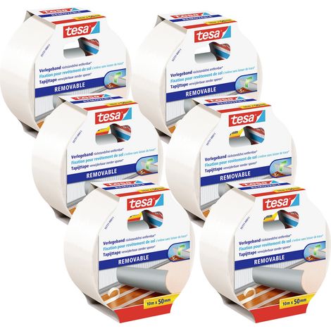 tesa 55731-00500-11 Doppelseitiges Klebeband-Set Weiß (L x B) 10 m x 50 mm 6 St. (1/4)