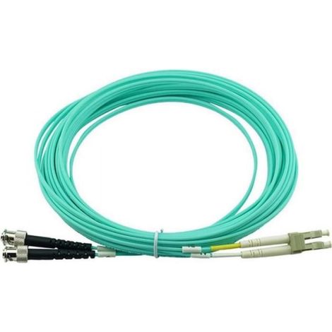 Cable Fibre Optique Duplex - LC-UPC / ST-PC - Multimode OM3 - 50/125 µm - 0,5 m