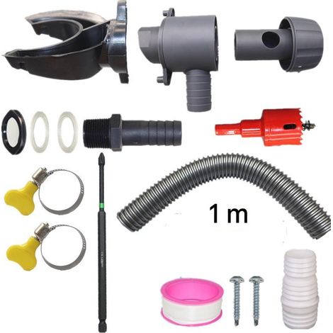 Remplisseur automatique - Collecteur d'eau de pluie - Système efficace de dérivation et d'auto-nettoyage de l'eau - Lot de 2 - Pour l'arrosage de jardin jusqu'à 80 m² - Gris (1/5)