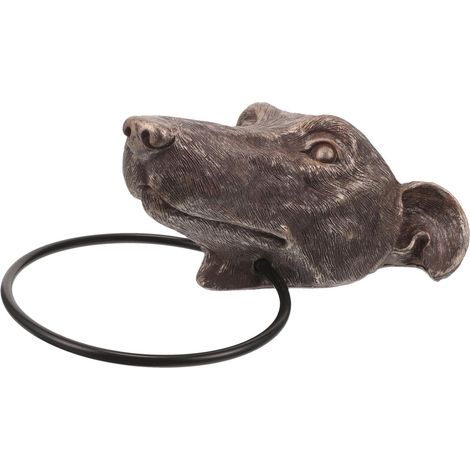de porte décoratif en résine motif tête de chien heurtoir de