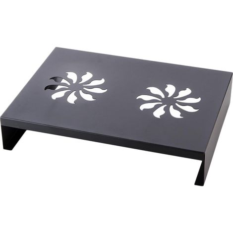 Étagère de Rangement pour Cuisinière à Induction en Métal Noir, Résistante à Forte Pression, Gain de Place Cuisine Moderne