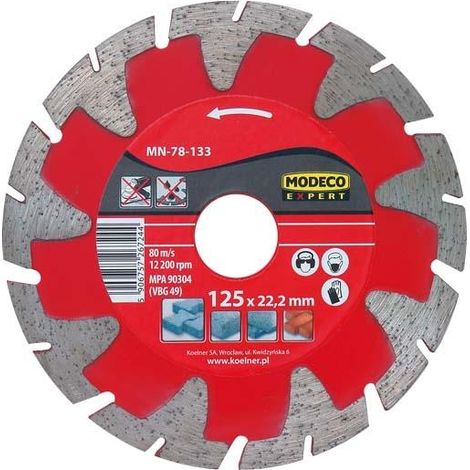 Disco diamantato Modeco EXPERT 230 mm per taglio cemento