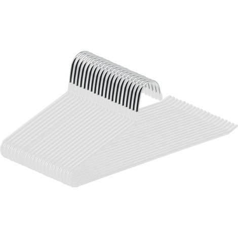 20er-Pack offene Hosenbügel aus Metall, platzsparend, rutschfest und einfach aufzuhängen (schwarz).