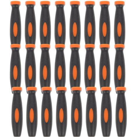 Poignée de Lime Poignée Ergonomique en Caoutchouc Noir Antidérapante 24 Pièces pour Outils de Fraisage et Lime à Chaîne pour Travaux de Menuiserie et Réparation (1/5)