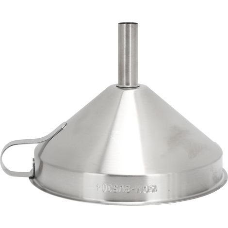 Entonnoir de cuisine en acier inoxydable 304 avec filtre pour le transfert d'ingrédients liquides ou secs  diamètre de l'ouverture : 15 cm (1/5)