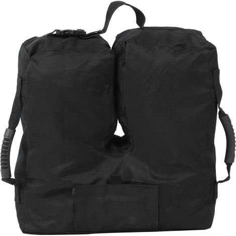 Sac de lestage pour parasol extérieur noir - Fixation pour tente, auvent, store, protection solaire, accessoire de stabilité avec sable. (1/5)