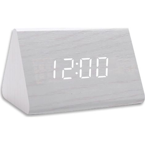 Réveil Digital LED avec Fonctionnalités Personnalisables - 3 Alarmes Programmable, Recharge USB, Réglage de la Luminosité et du Volume - Design Moderne pour Chevet
