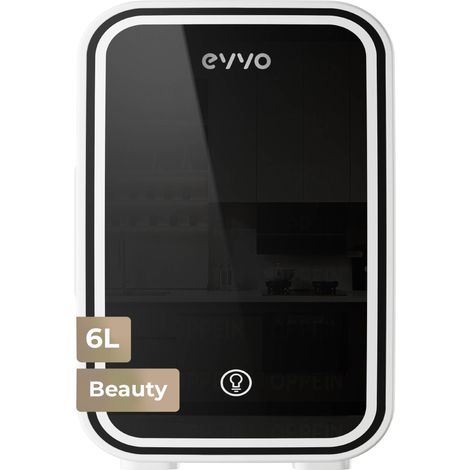 Nevera Mini EVVO F6 Beauty Blanco, 6 L, Enfría y Calienta, Luz LED, AC/DC (1/5)