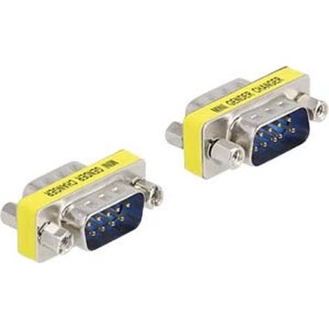Delock 66464 VGA Adaptateur [1x SUB-D mâle 9 pôles - 1x SUB-D mâle 9 pôles] argent, jaune
