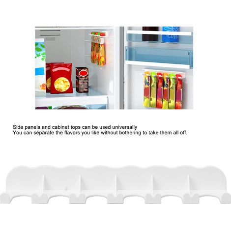 Ortviai Porte-sachets alimentaires en ABS avec 6 trous – Support réfrigérateur pour bouteilles de yaourt à bouchon rond ou hélicoptère (1/4)