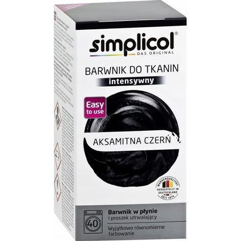 Tinte para telas SIMPLICOL, Negro Terciopelo 150 ml + 400 g (1/5)