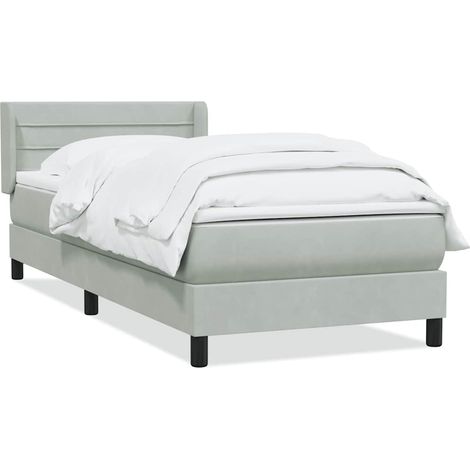 Maison Exclusive - Boxspringbett mit Matratze Hellgrau 80x220 cm