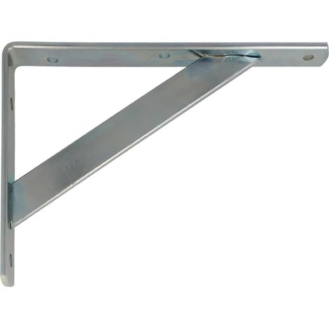 1 - Équerre De Support - Console Murale - Acier Zingué - Charge Max 320kg - Pour Cuisine Salle De Bain Bureau - Argent - 25x15cm