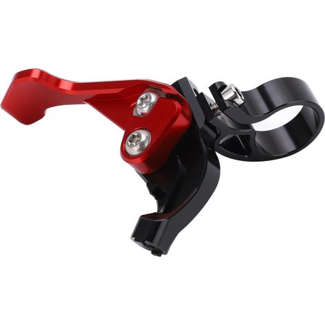 MEROCA Commande de tige de selle télescopique pour vélo, noir et rouge (1/5)
