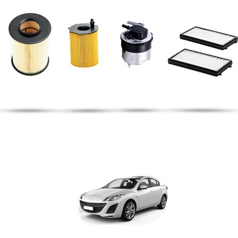 Kit tagliando 4 filtri compatibile con Mazda 3 (BL) 1.6 CD 80kw dal 2008 (1/5)