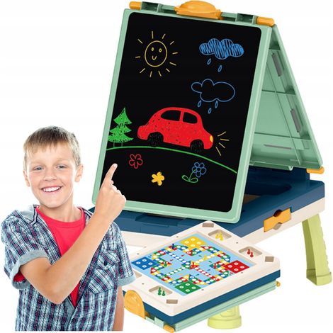 Tableau blanc magnétique et effaçable à sec avec table et jeux de marqueurs (1/5)