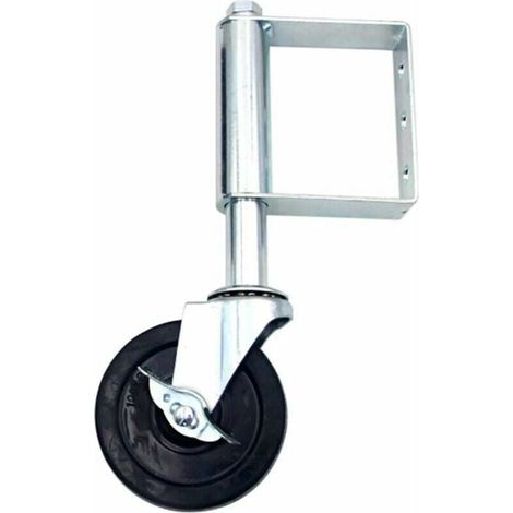 Federbelastetes Torrad – 10-mm-Universal-Türrad mit Bremse und 6-Loch-Montageplatte – Stoßdämpfung – Multifunktionales, federbelastetes Schwenkrad (1/4)