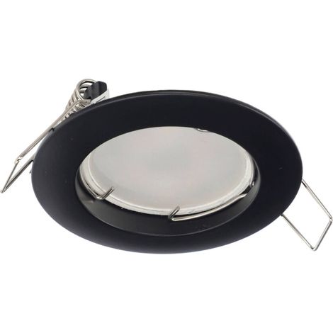 Support de spot encastrable orientable rond SKAND 1 MINI Black IP20 noir mat - EDO Solutions (1/5)