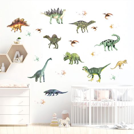 Autocollants muraux décoratifs dinosaures pour chambre d'enfant ou maison