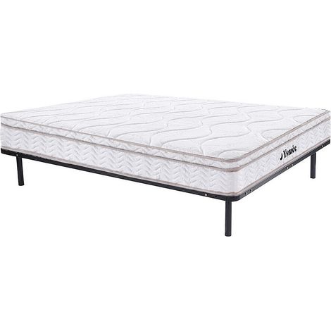 Set rete con doghe + materasso in schiuma, 3 zone a memory foam WOLKENTANZ - YSMÉE - 140 x 200 cm