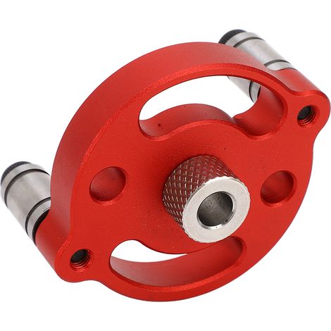 Gabarit perçage chevilles auto-centrant alu, positionneur trou unique bois, poinçon foret, 1 gabarit + 7 bagues 3-10mm (1/5)