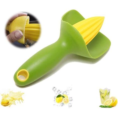Presse-agrume manuel,Mini Presse Citron Anti-éclaboussures,Extracteur de jus portable,Presse-fruits suspendu,pour orange,lime,pomme (1/4)