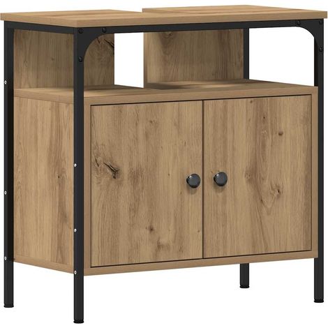 Maison Exclusive - Mobile Lavabo Bagno Rovere Artigianale 60x30x60cm Truciolato