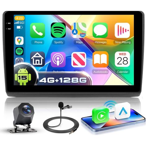 4G+128G Autoradio Android 15 pour Trafic 2001-2010/Vivaro 2006-2010/Primastar 2006-2014,10.1'' InCell Touchscreen avec Carplay Android Auto GPS WiFi Bluetooth FM RDS Caméra (1/5)