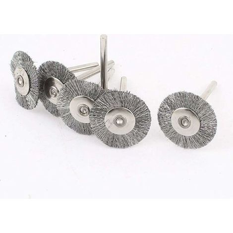 10 PCS Brosses rotatives en fil d’acier, métallique de forage brosses Dremel accessoires de outils rotatifs pour nettoyage polissage (1/4)