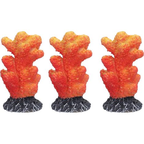 Corail Artificiel D'aquarium, Ensemble d'herbe d'eau en Résine De 3 Pièces, Ornements D'aquarium Faciles à Installer, Applications Multiples (1/5)