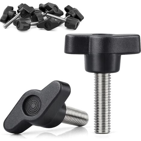 8 Pcs Vis Papillon M6x30mm avec Poignée en T Acier Inoxydable 304 (1/5)