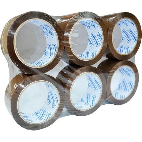 Klebeband 48 mm x 60 m, braun, stark (6 Stück)