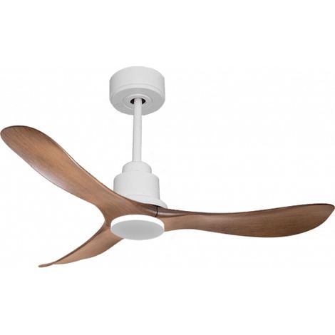 Tenerife de KlassFan - Super destratificateur et ventilateur DC 132 cm Blanc pales marron sans Lumière idéal pour 25 à 35 m² (1/5)