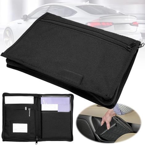 Porte-document voiture – Organisateur boîte à gants en tissu Oxford 600D – Plusieurs compartiments pour documents et cartes – Protection contre l'humidité (1/5)