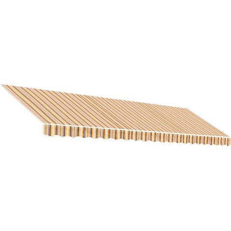 Maison Exclusive - Tissu de remplacement pour auvent orange et noir 5x3,5 m polyester (1/5)
