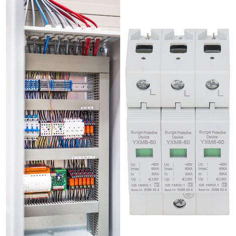 Module de protection contre les surtensions triphasé YXM8-60 60 kA 420 V (1/5)