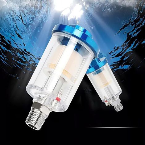 Kit séparateur huile-eau 1/4" avec filtre à air et lubrificateur, piège à humidité pour compresseur et outils pneumatiques professionnels