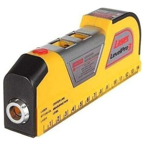 2.5m Laser Level, Horizontal Vertical Alignment/Tape Meter, Inclinometer, Measuring Alignment, Multipurpose Vertical Ruler (1/4)