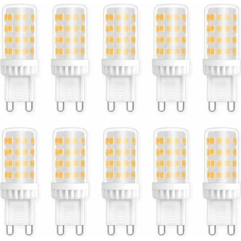 G9 5W LED Bulbs, Equivalent to 40W/50W Halogen Light, 450LM, Neutral White 4000K, AC 220V, Standard G9 Base, Energy Saving, for Ceiling Lighting, Kitchen, Bedroom, Living Room, Pack of 10 (1/4)