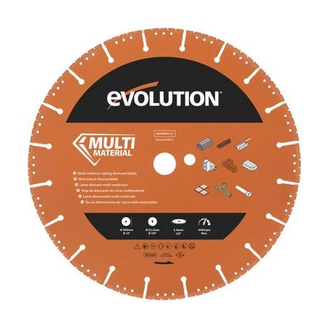 Disque diamant multi-matériaux segmenté 300mm alésage 22,2mm Evolution pour Disqueuse (1/3)