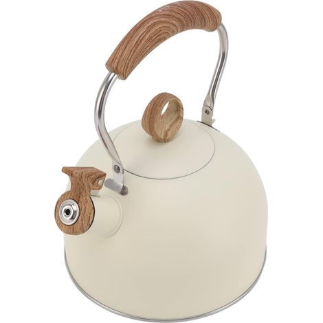 Bouilloire Sifflante Inox 2,5L, Fond Capsulé Chauffage Rapide, Compatible Acier inoxydable 304 anti-rouille, bec verseur sifflet fort, prise en main ergonomique anti-brûlure, fond thermique à répart (1/5)