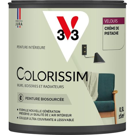Peinture murale intérieure Colorissim® V33 Crème de pistache Velours 0,5L
